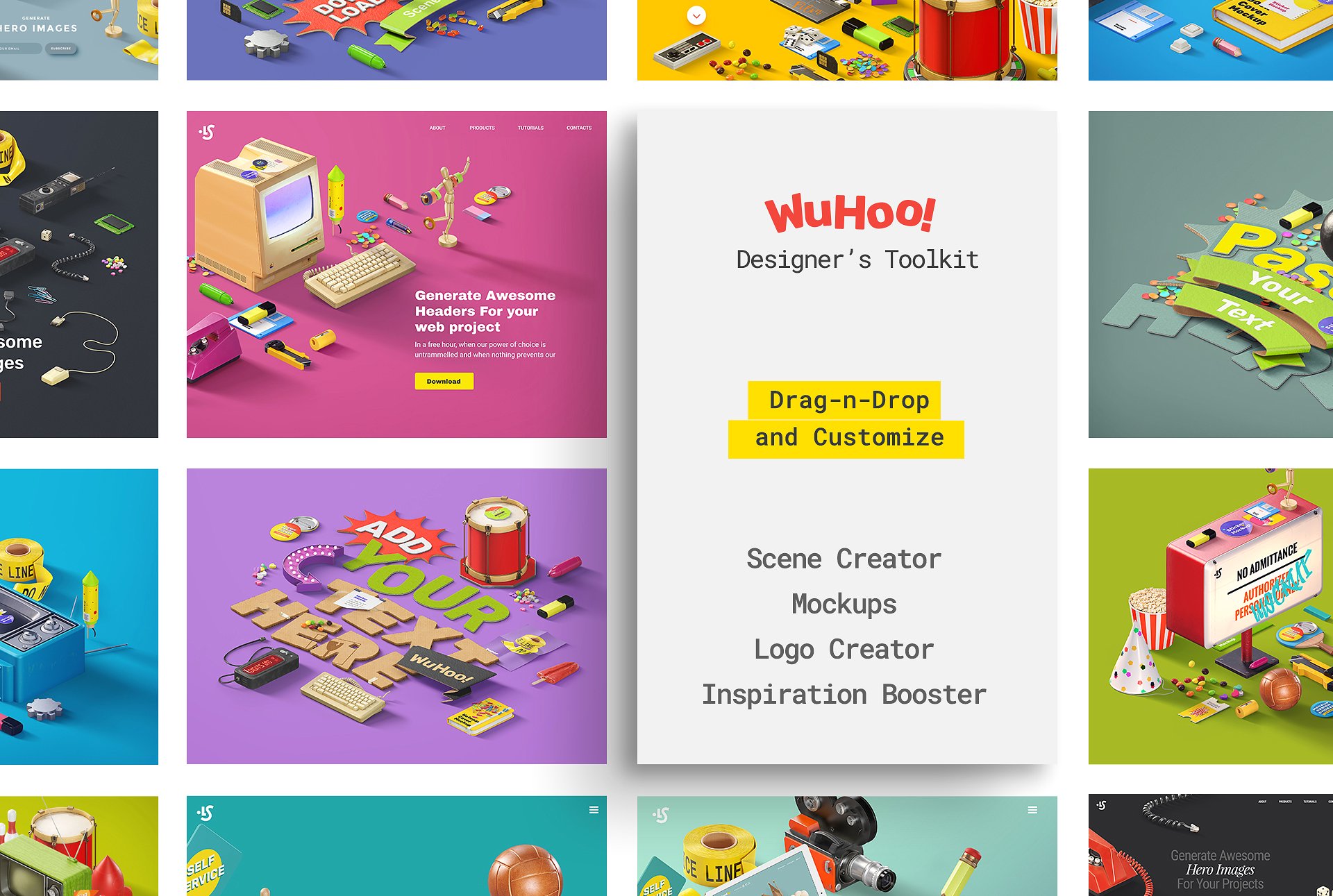 色彩引人注目的场景模板合集 WuHoo! Designer’s Toolkit [7.71GB]插图(1)