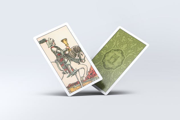 塔罗牌图案＆包装盒设计样机模板 Tarot Card Mock-Up插图5