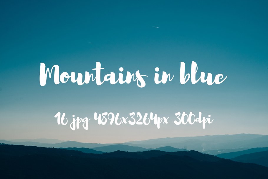 连绵山脉远眺风景高清照片素材 Mountains in blue pack插图(9)