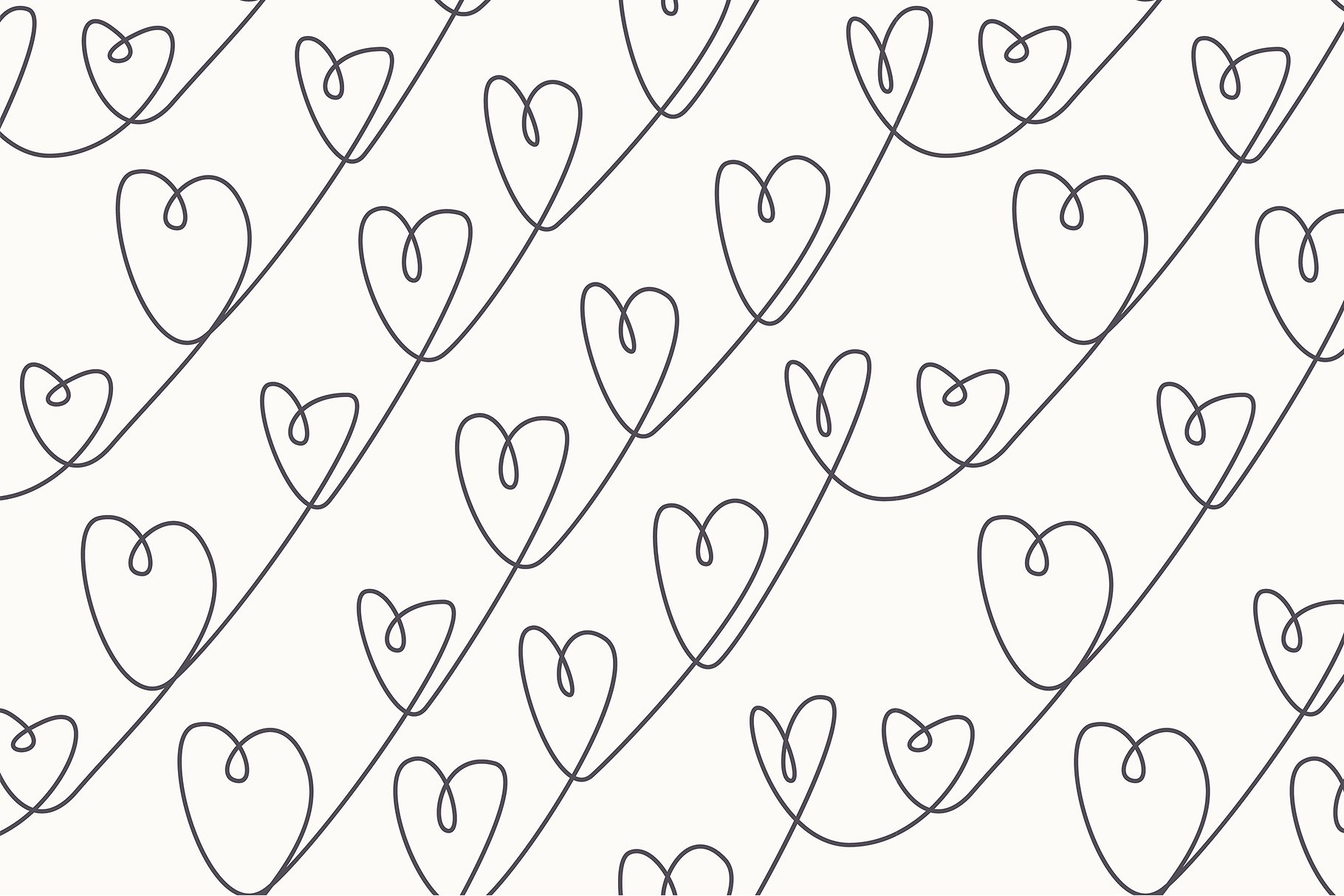 心形无缝纹理集 Hearts Seamless Patterns Set插图6