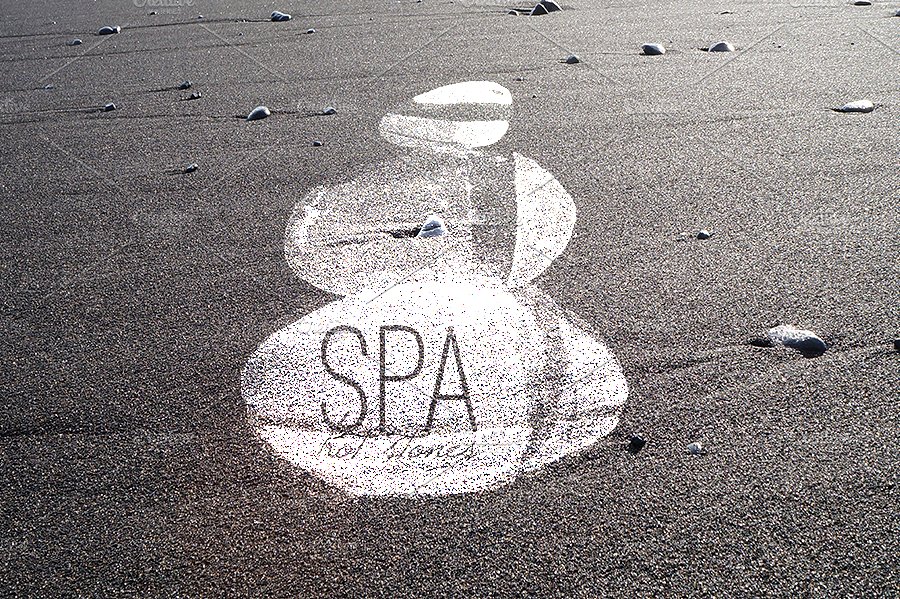 美容水疗标志水彩模板素材 Set symbols spa插图(2)