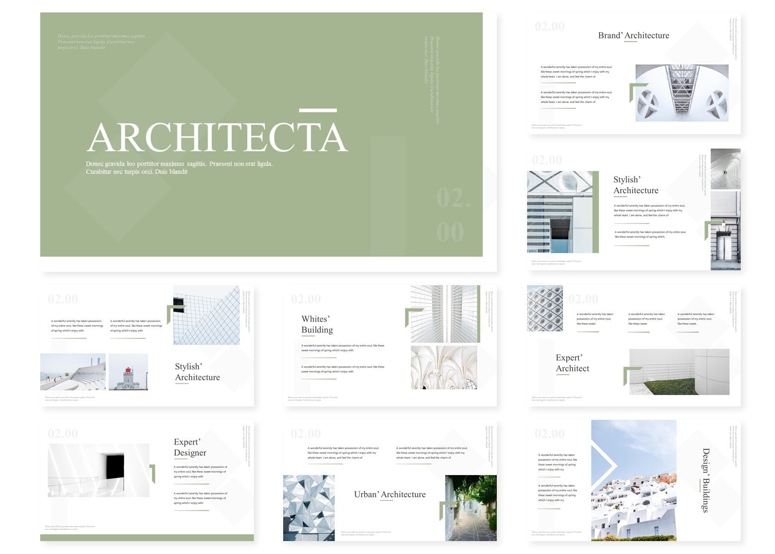 建筑设计公司PPT幻灯片设计模板 Architecta | Powerpoint Template插图(1)