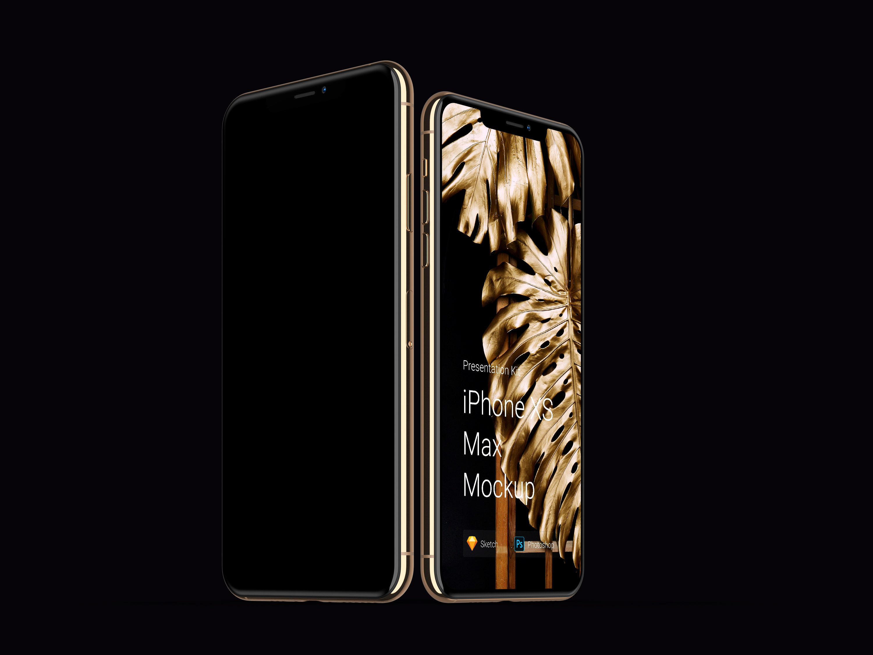 高品质五星好评 iPhone Xs 和 iPhone Xr 样机 [PSD&SKETCH]插图2