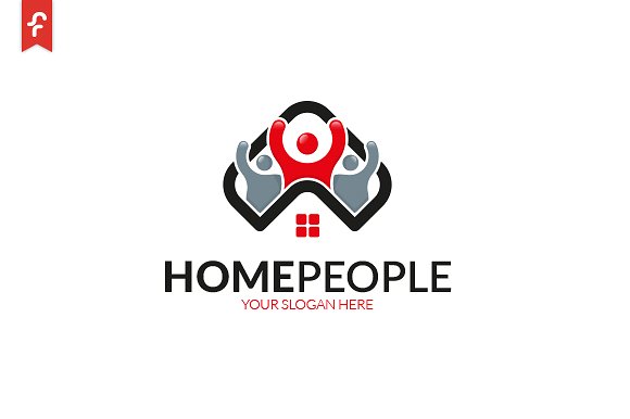 家庭主题Logo模板 Home People Logo插图1