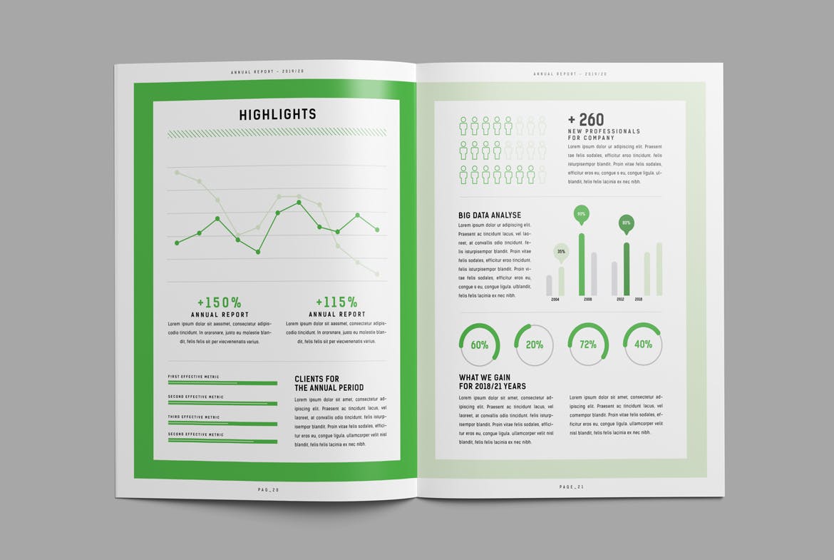 2019-2020企业年度报告/年报INDD设计模板 Annual Report插图(8)