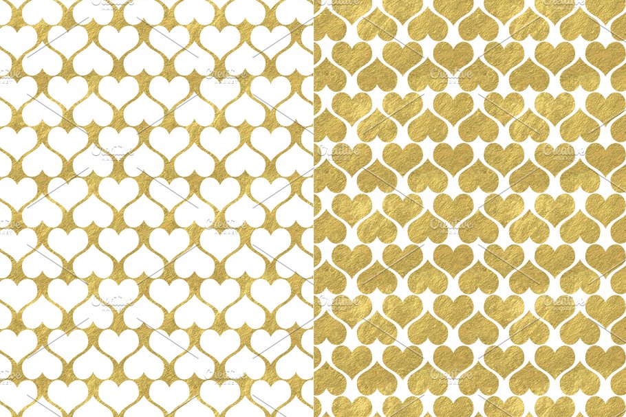 金箔纯白背景曲线形状图案 White and Gold Foil Backgrounds插图(1)