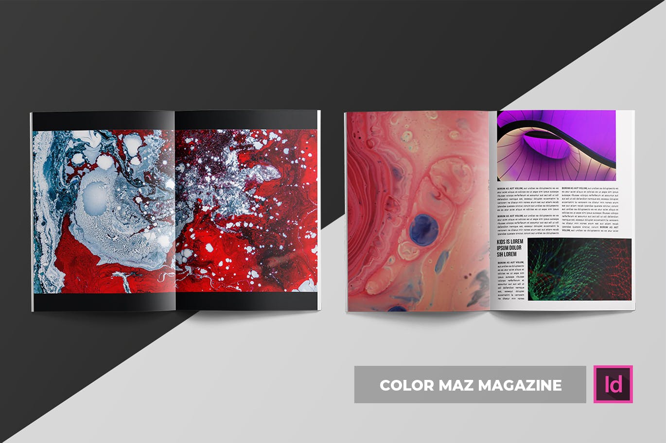 色彩设计创意杂志排版设计模板 Color Maz | Magazine Template插图(8)