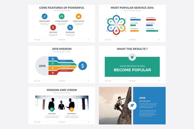 信息图表类型企业数据展示PPT演示模板Vol.39 Multipurpose PowerPoint Template V.28插图(7)