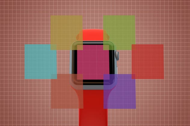 Apple智能手表APP设计展示设备样机V.3 Apple Watch Mockup V.3插图(10)