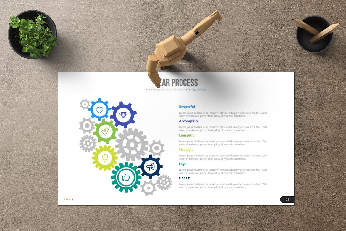 商务主题/创意项目介绍谷歌幻灯片设计模板 Four – Google Slides插图3