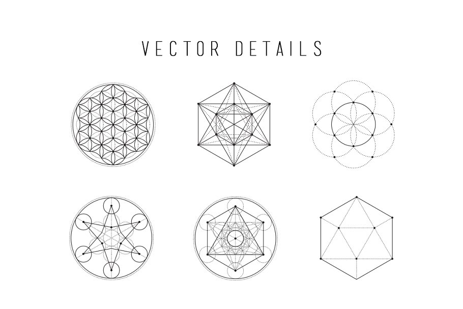 宗教几何矢量图形包 Sacred Geometry Vector Pack Vol. 1插图3