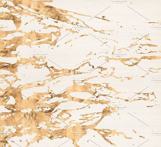 金色接缝条纹大理石纸张纹理 Golden Seams Marbled & Striped Paper插图2