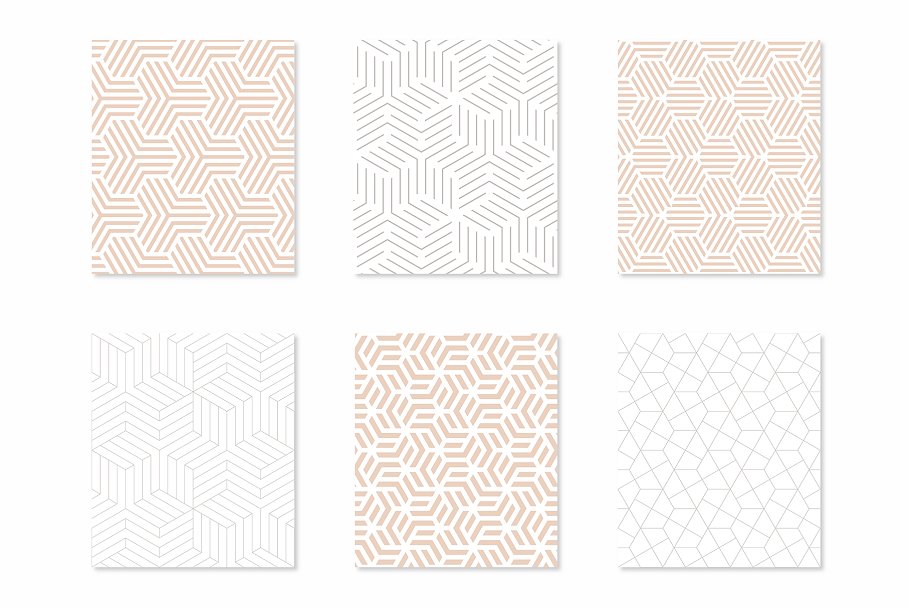 18款几何图形无缝图案背景v3 18 Geometric Seamless Patterns vol.3插图1