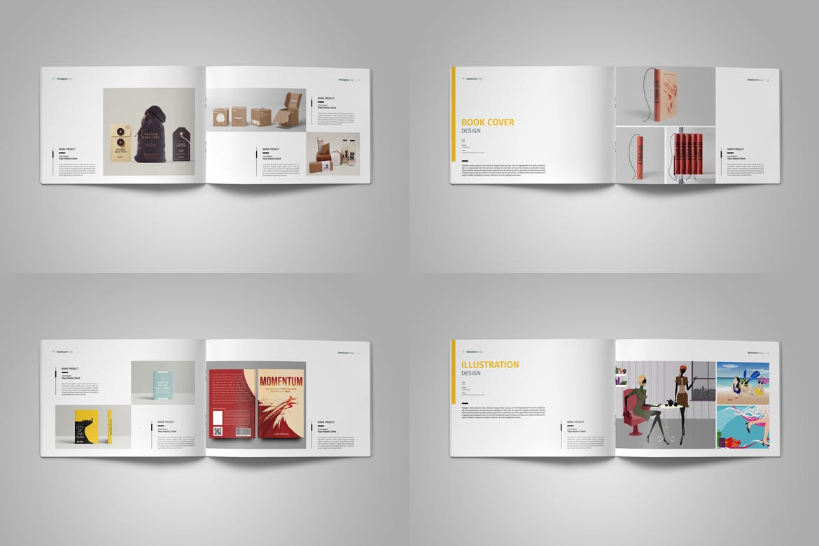 设计公司设计案例展示画册设计模板 Graphic Design Portfolio Template插图(12)