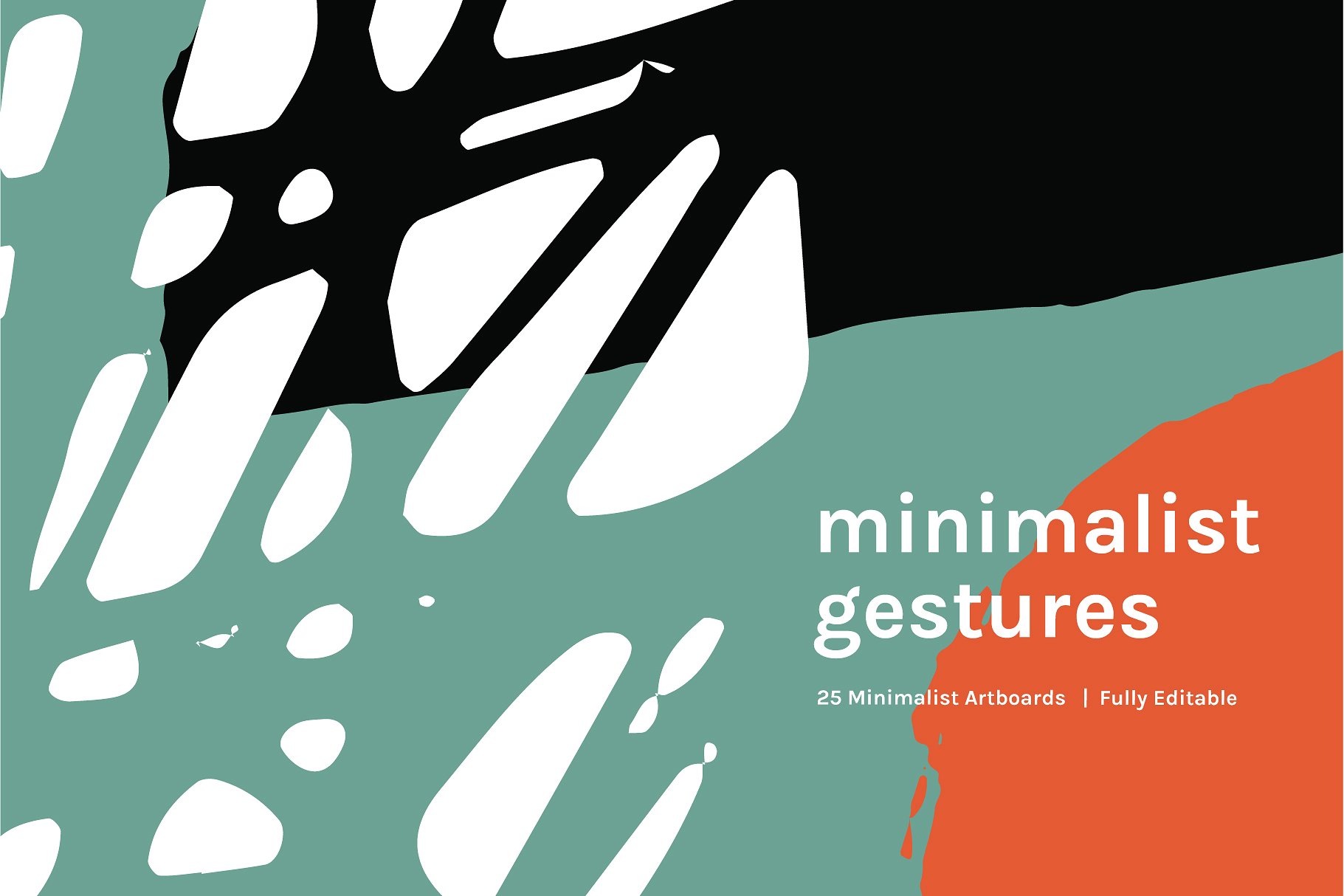 极简抽象派艺术纹理图案 Minimalist Gestures | Artboards插图