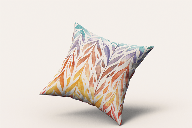 方形枕头/靠垫外观印花图案设计样机 Square Pillow / Cushion MockUp插图(2)
