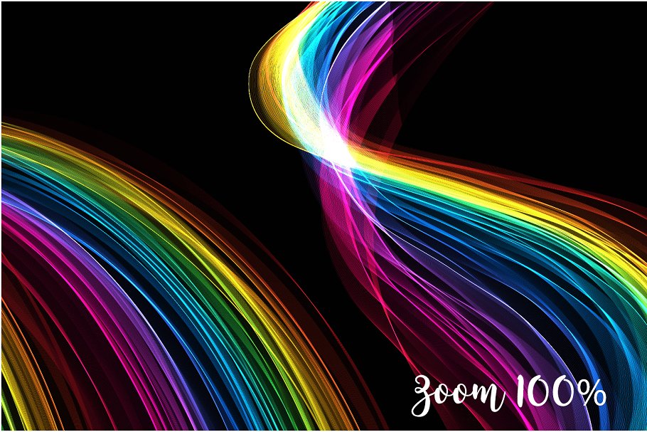 5K分辨率彩虹波纹叠层背景 5K Rainbow Waves Overlays插图2