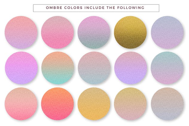 闪粉金粉材质纹理素材 Glitter Ombre Patterns插图(1)