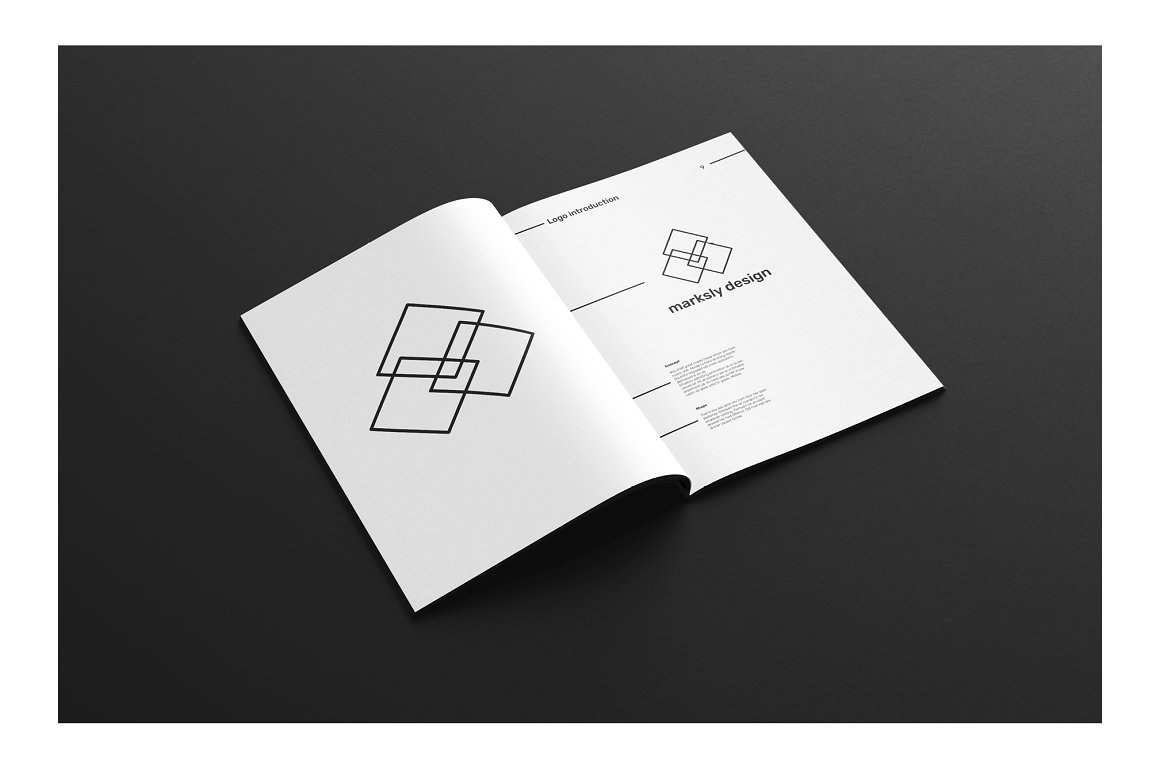 黑白极简主义现代品牌手册插图(4)