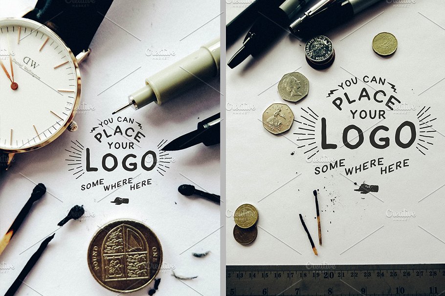 手绘字母Logo最佳展示样机合集 Hand Lettering Logo Mockups插图(3)