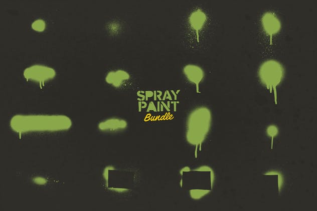 高分辨率涂料喷漆肌理纹理套装 Spray Paint Bundle插图(9)