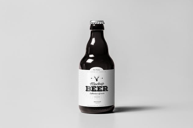 逼真啤酒木制箱子包装样机模板 Beer Mock-up 2插图(3)