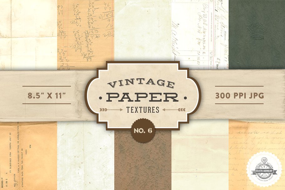 老式手写发票纸张纹理 Vintage Paper Textures – No. 6插图