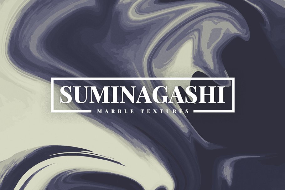 大理石风格水影画墨流纹理 Suminagashi Marble Textures插图