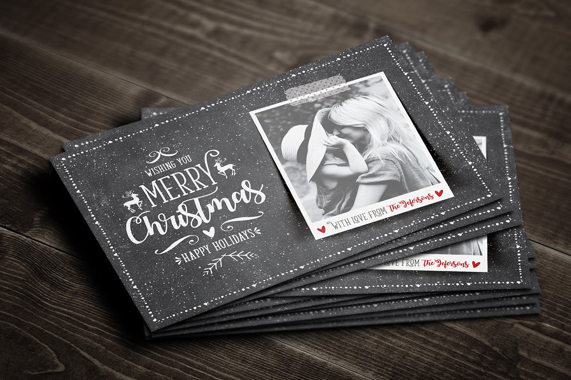 圣诞节照片贺卡设计模板 Christmas Photo Card插图(5)