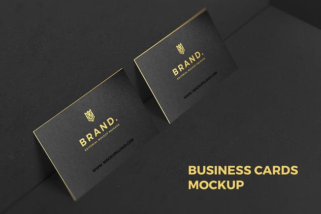 豪华尊贵VIP名片样机套装Vol.1 Business Cards Mockup Vol. 1插图(1)