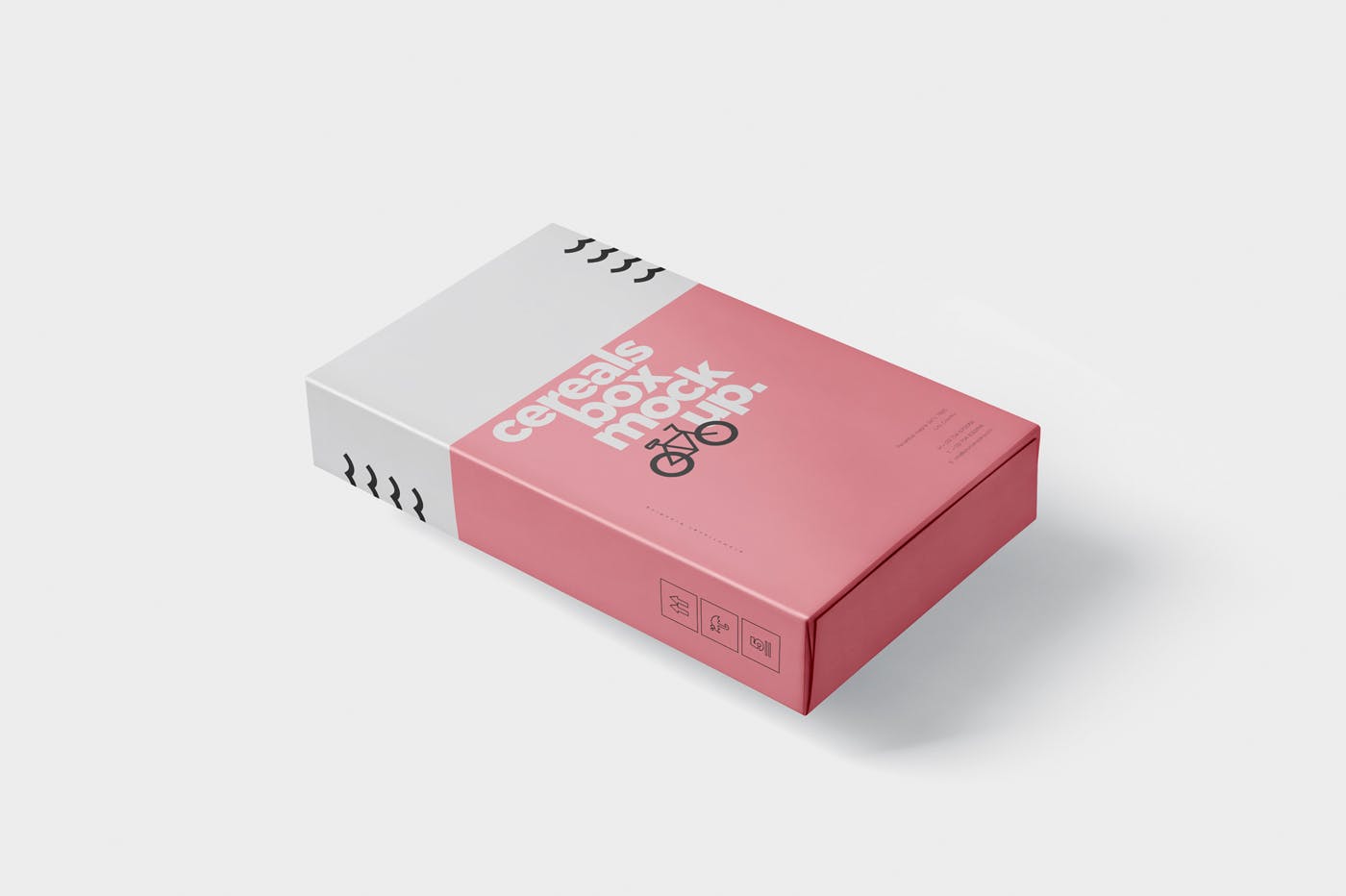 香烟/避孕套/扑克牌适用的超薄包装盒外观设计样机 Cereals Box Mockup – Slim Size Box插图(4)
