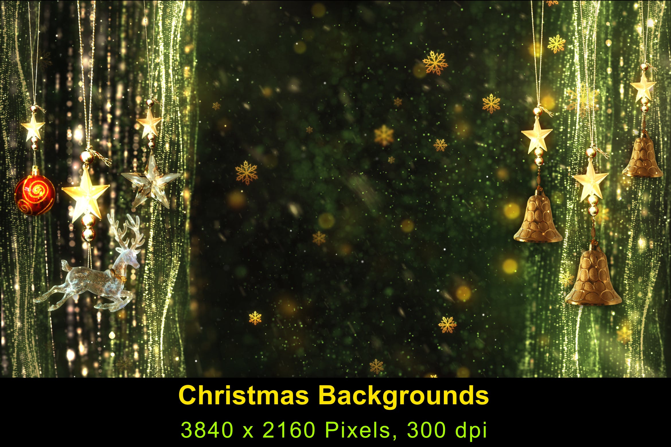 高清圣诞节灯饰背景素材v6 Christmas Background 6插图