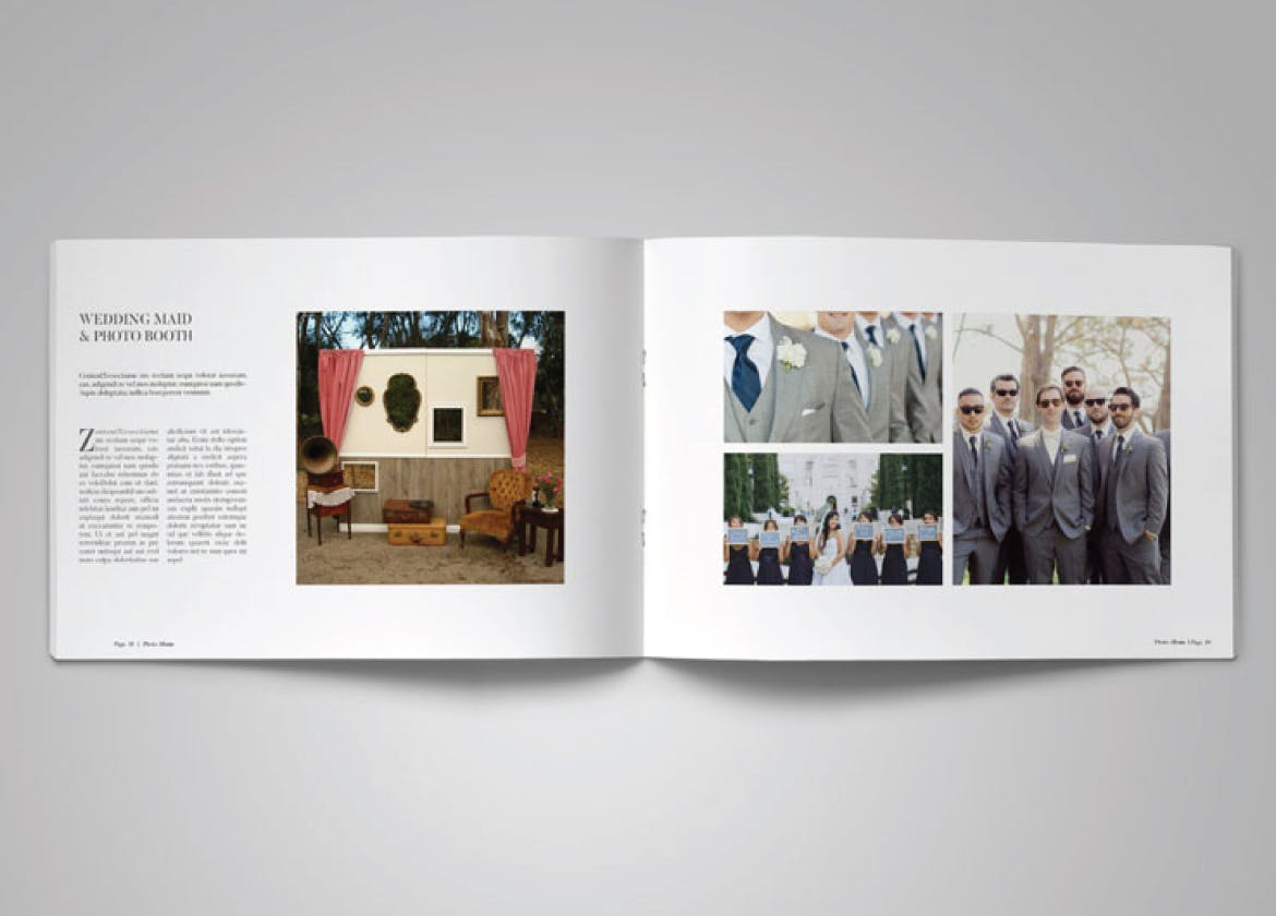 婚礼婚庆策划公司作品集设计模板v6 Landscape Photo Album Vol. 6插图(6)