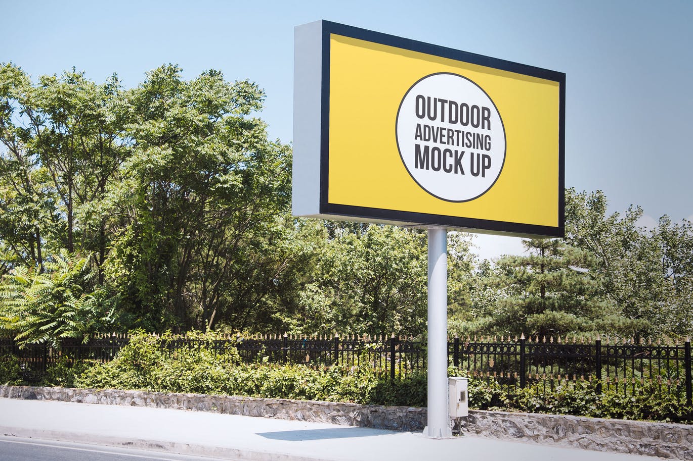 高速公路广告牌广告设计效果图预览样机#10 Outdoor Advertisement Mockup Template #10插图