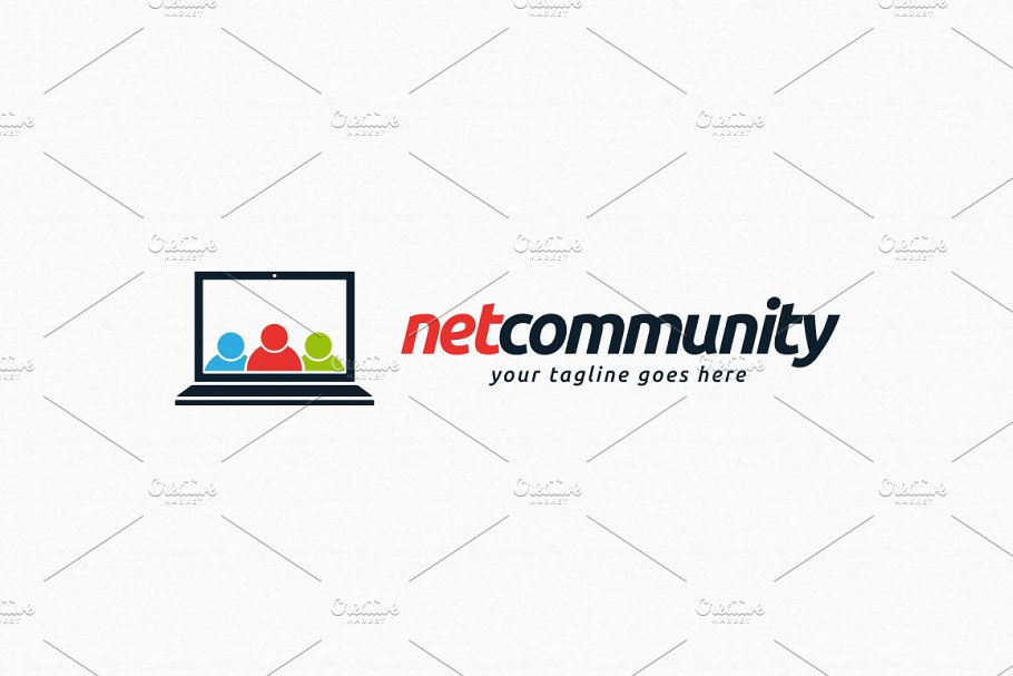 网络社区社交类logo模板 Net Community Logo Template插图(2)