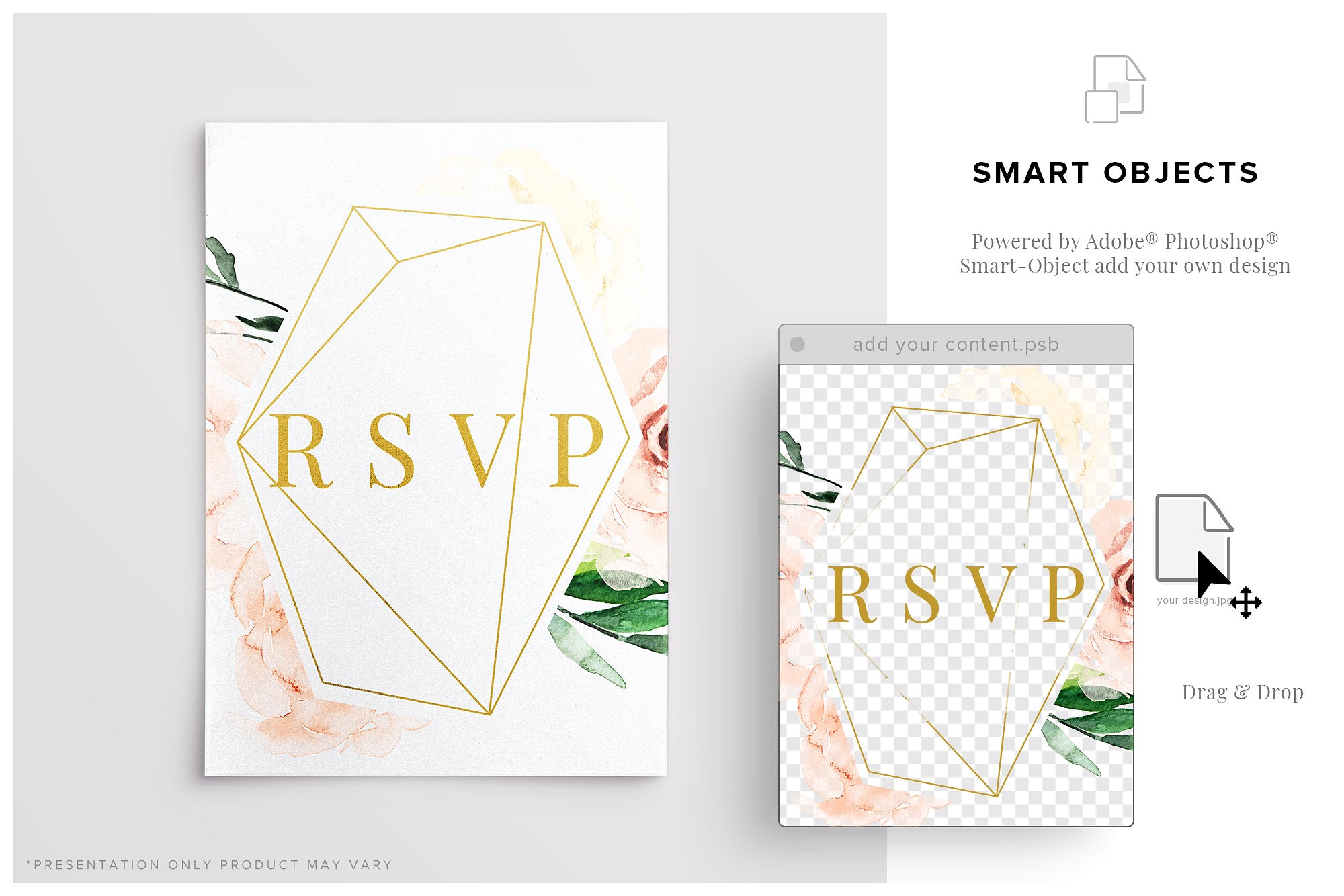 A5邀请函和信封样机 A5 Invitation & Envelope Mockup插图(3)