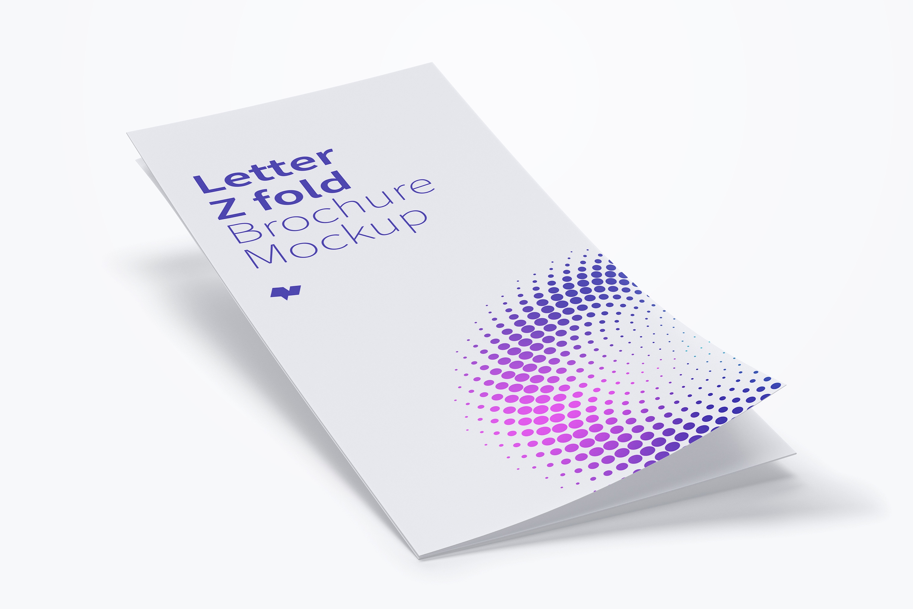 三折页设计折叠传单&小册子设计效果图样机模板01 Letter Z Fold Brochure Mockup 01