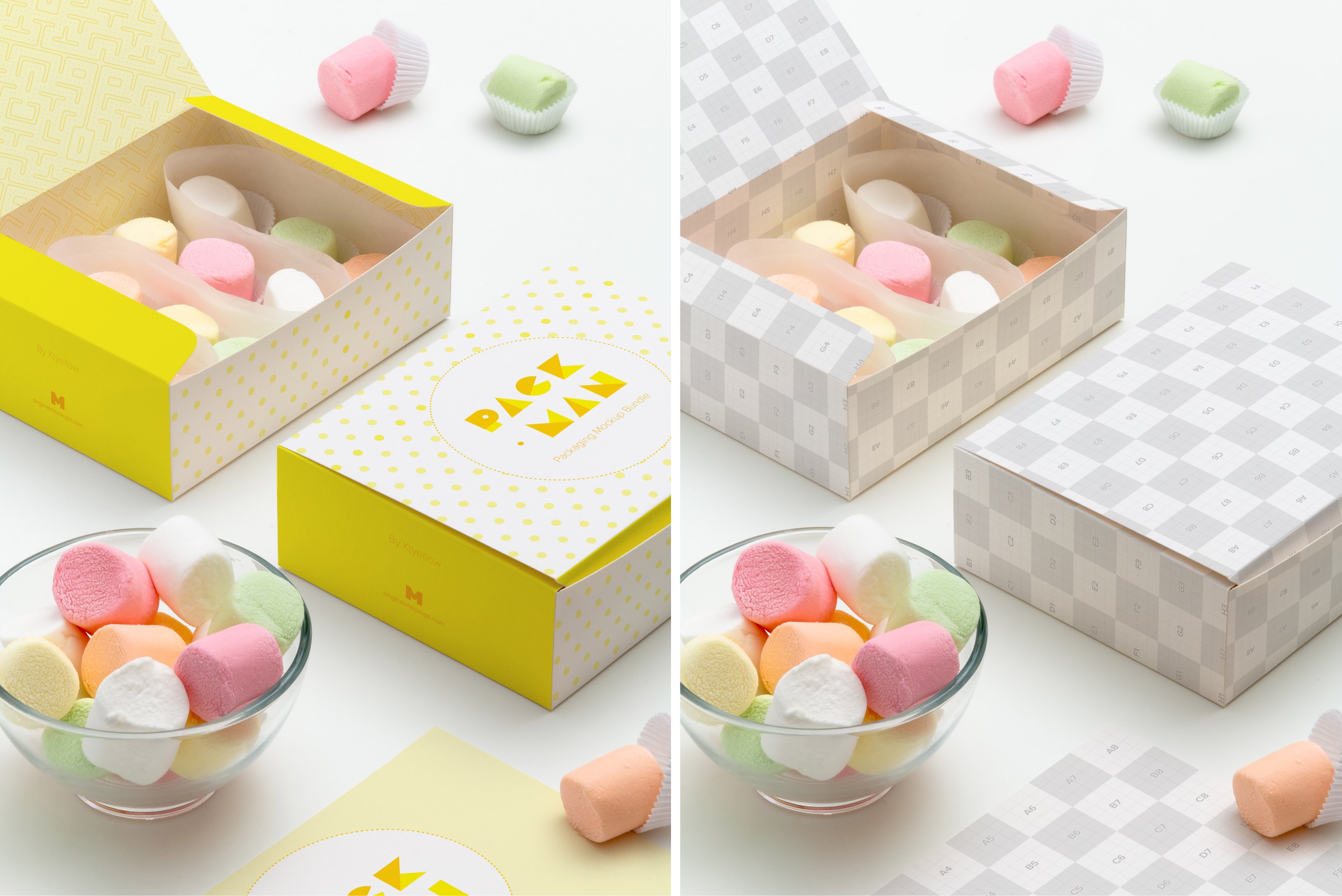甜点烘焙糕点包装盒设计样机04 Sweet Box Mockup 04插图(2)
