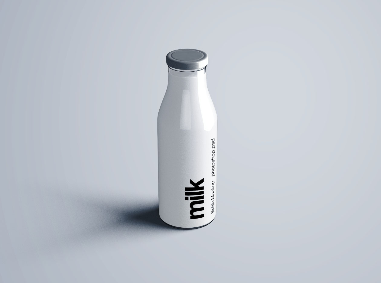 牛奶瓶&牛奶盒外观设计样机插图(7)
