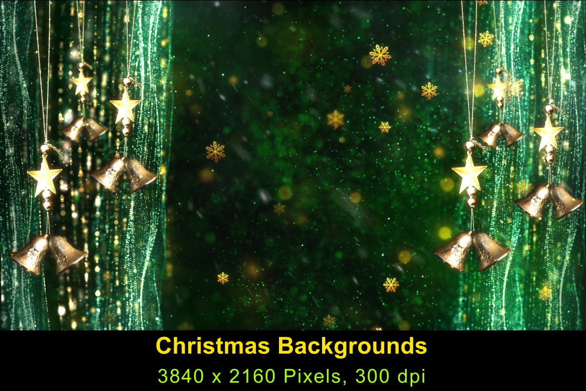 高清圣诞节灯饰背景素材v4 Christmas Background 4插图1