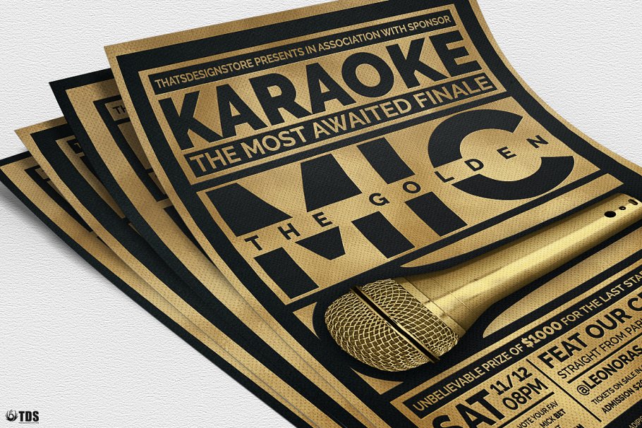 卡拉OK活动派对传单PSD模板v5 Karaoke Flyer PSD V5插图(4)