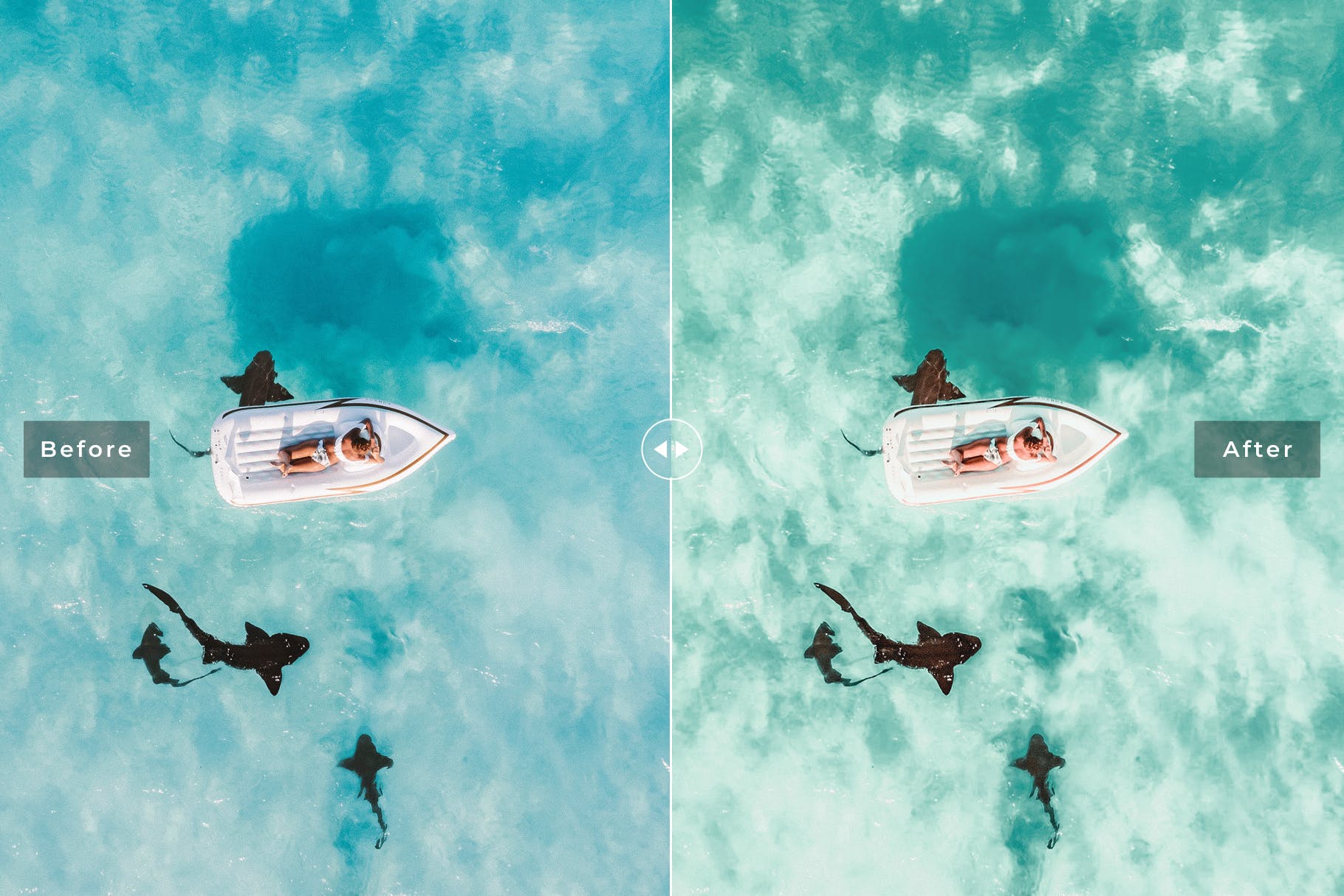 海滩旅行摄影后期处理调色滤镜LR预设 Bahamas Mobile & Desktop Lightroom Presets插图(5)