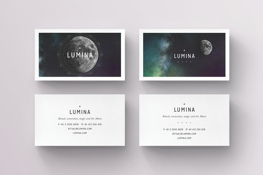 高大上品牌企业名片模板 LUMINA Business Card Template插图3