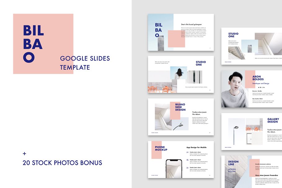创意设计公司路演谷歌幻灯片模板 BILBAO – Google Slides + Bonus插图19