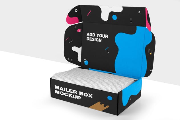 礼品盒/鞋盒/快递包装样机模板 Craft Mailer Box Mockup插图(3)