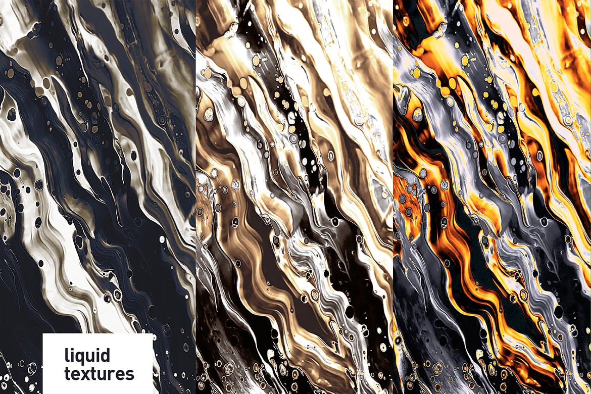 彩色混合液体颜料肌理纹理素材 Liquid Textures插图(1)
