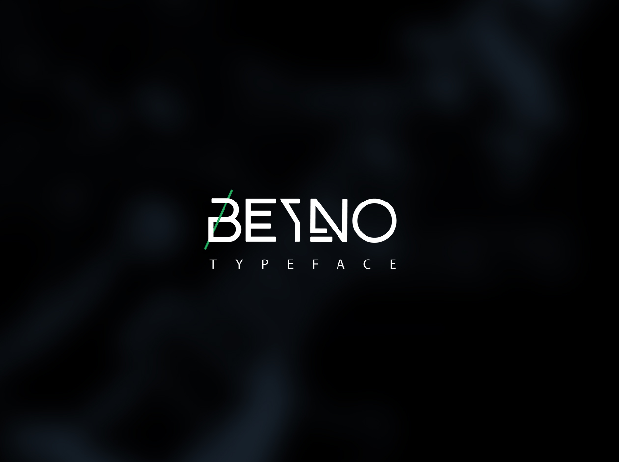 不规则创意设计英文无衬线字体 Beyno Uppercase Free Typeface插图