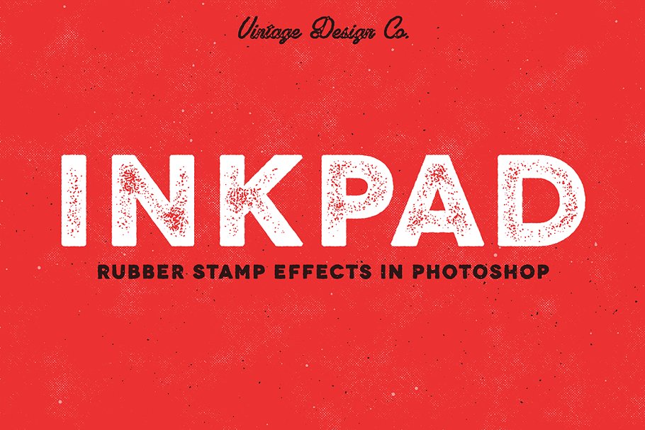 橡皮图章印刷效果图层样式 InkPad – Rubber Stamp Effects插图