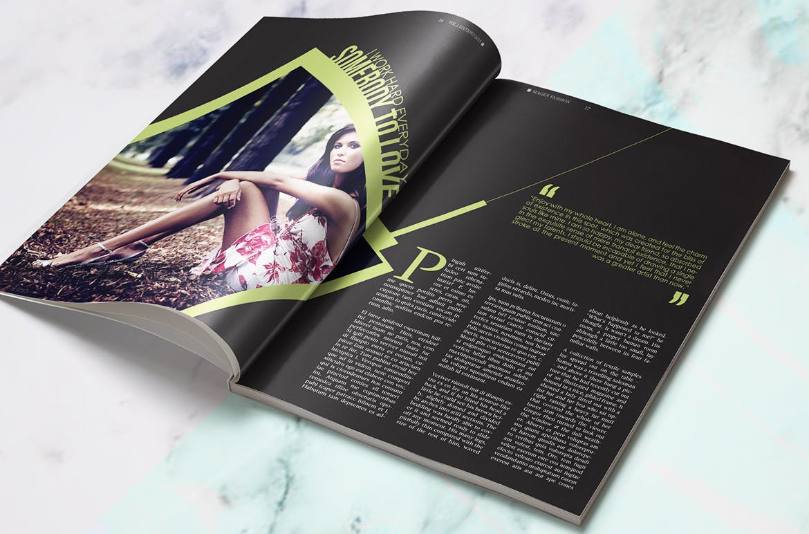 时尚行业主题杂志设计模板 Fashion Magazine插图1