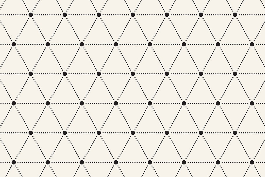 点与线的巧妙结合无缝纹理 Dotted Seamless Patterns. Set 6插图(2)